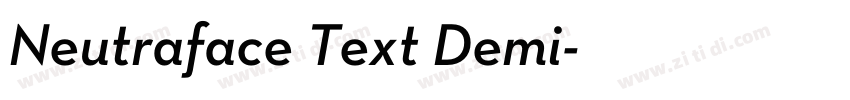 Neutraface Text Demi字体转换
